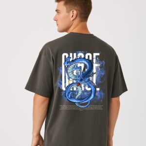 drop shoulder oversized t shirt | black