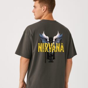 drop shoulder oversized t shirt | black